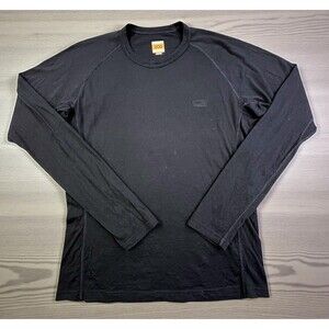 Icebreaker Bodyfit 200 Shirt Mens Small S Black Merino Wool Base Layer Stretch